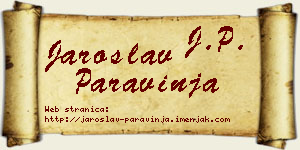 Jaroslav Paravinja vizit kartica